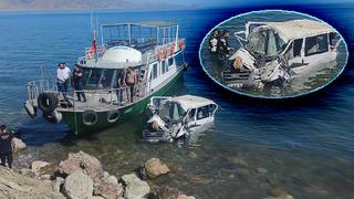 Suda kimse kaldı mı diye bakmak için dalış yaptılar... Minibüs Van Gölü'ne uçtu: 11 yaralı!