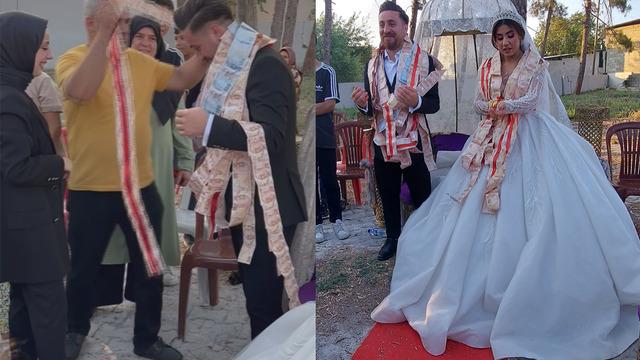 Düğünde takılan takı herkesi şaşkına çevirdi! 100 metre uzunluğunda 'Hesapladığıma göre...' Paraları zor saydılar