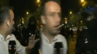 Sosyal medyada gündem oldu! Fransa polisinden TRT muhabirine Türkçe 'kenara çekilin' uyarısı! O polis Ankaralı çıktı