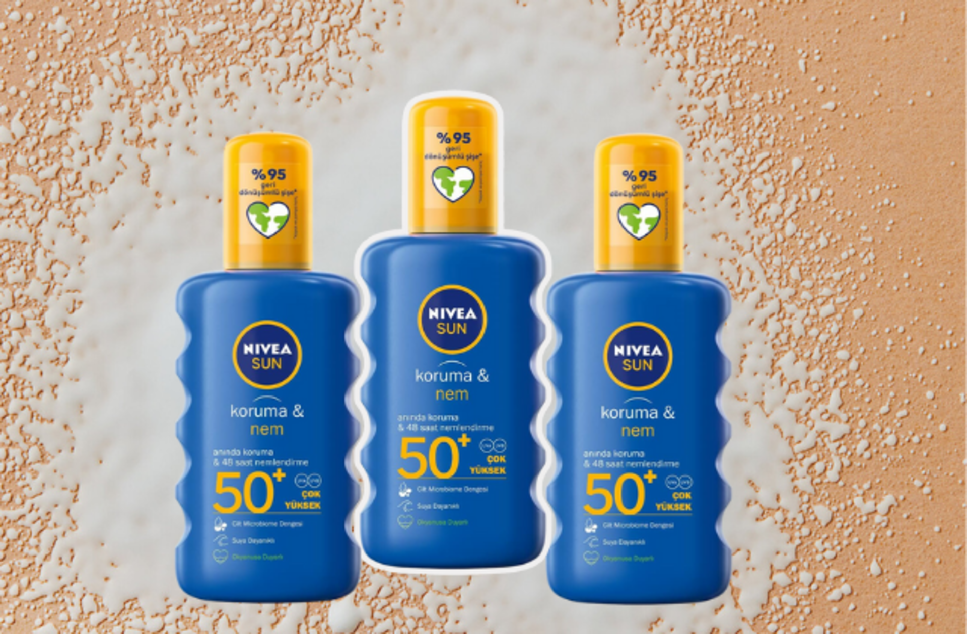 Cildinizi güneşten en iyi şekilde koruyacak Nivea Sun 50+ Koruma & Nem Güneş Spreyi ile tanışın
