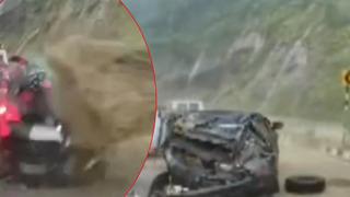 Hindistan’da korkunç kaza! Yuvarlanan kaya arabayı dümdüz etti: 2 ölü, 3 yaralı 