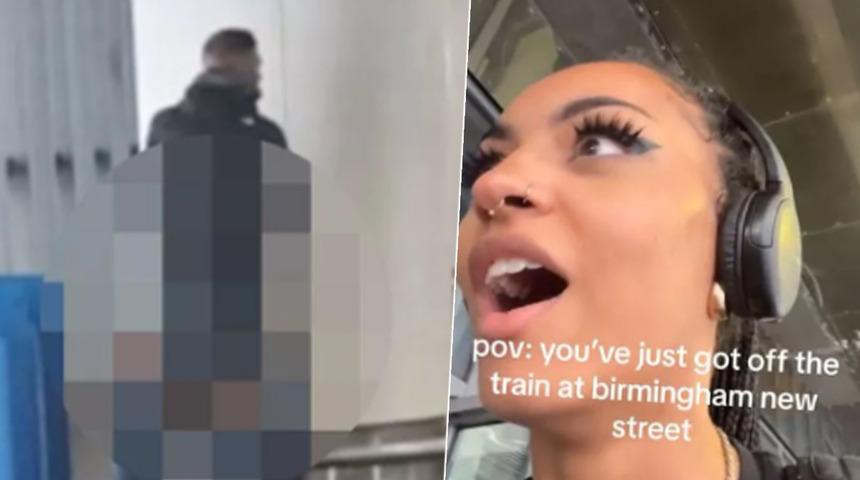 Trenden iner inmez karşılaştığı manzaraya inanamadı! Tren istasyonun ortasında cinsel ilişkiye giren çifti böyle görüntüledi