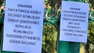 Direğe asılmış! Görenlerin dikkatini çekti, sosyal medyada ilgi gördü: Umarım hayatınıza...