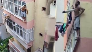 Yer: İstanbul! Canına kıymak istedi, pişman olunca doğal gaz borusuna asılı kaldı: İntihar sebebi şaşkına çevirdi