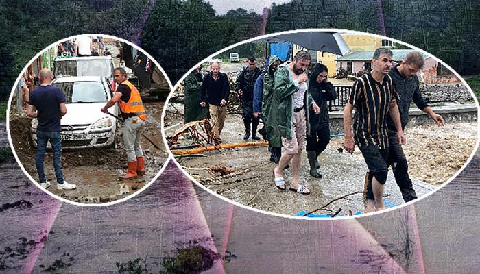 Şiddetli yağış hayatı felç etti! Yollardaki görüntü depremi andırdı