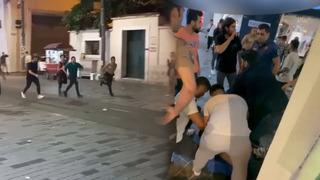 Taksim'de gece yarısı korku dolu anlar! Vatandaşlar panikle sağa sola kaçıştı