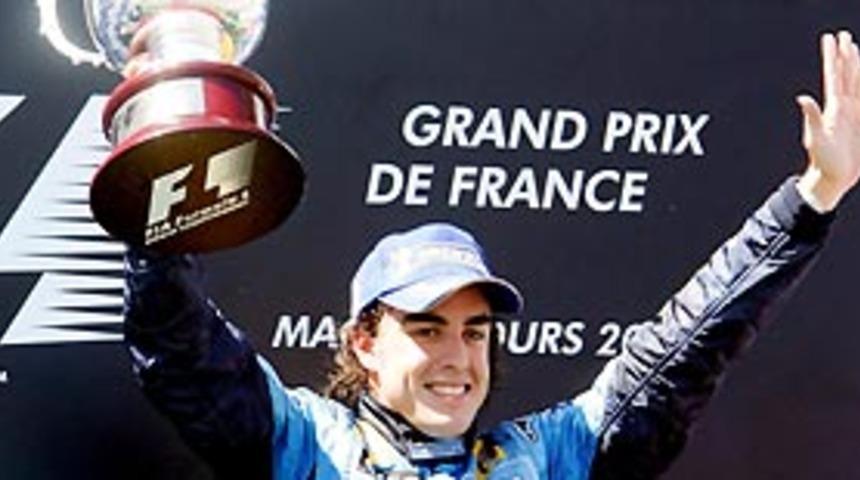 Alonso Fransa GP'sini kazandı