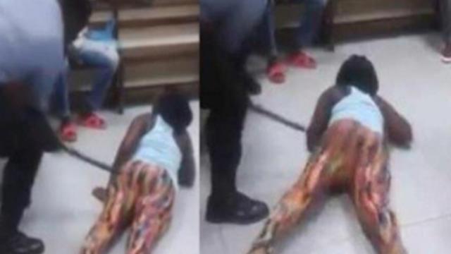 Dehşete düşüren ceza! Kıyafeti uygunsuz bulunan kadını yere yatırıp kırbaçlandılar