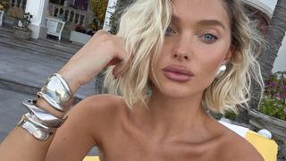 Elsa Hosk bikini üstünü çıkarıp, havuza girdi! Yorum yağdı