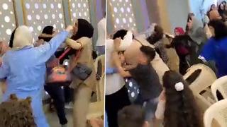 Kreş kavgasında ortalık bir anda karıştı! Kucaklarında bebeklerle kavgaya karıştılar... Çocuklar arada kaldı