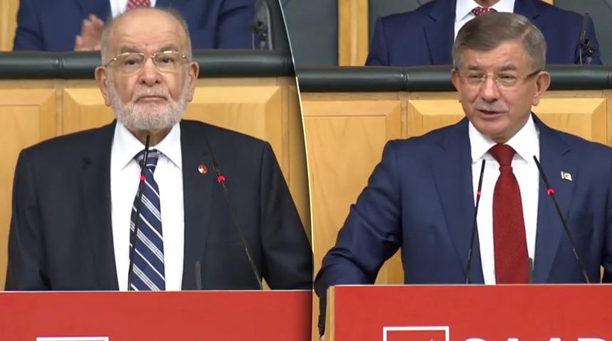 Kürsüye önce Karamollaoğlu, sonra Davutoğlu çıktı: Saadet ve Gelecek partilerinden TBMM'de ilk ortak toplantı! "Bugün yeni bir milat"