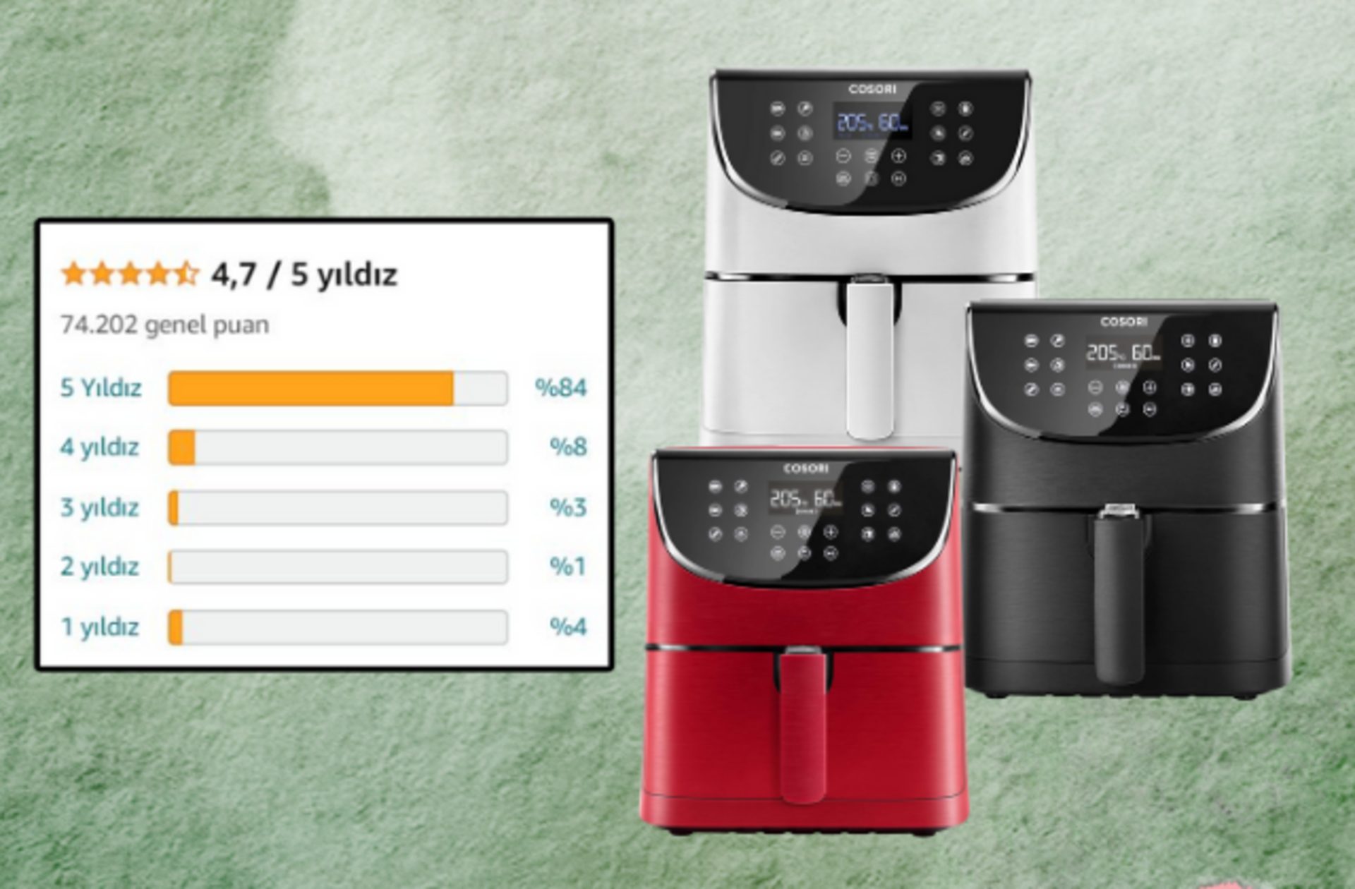 Fiyatı 3059 TL'ye düştü! Çok satan Cosori airfryer Prime Day'e özel indirimde