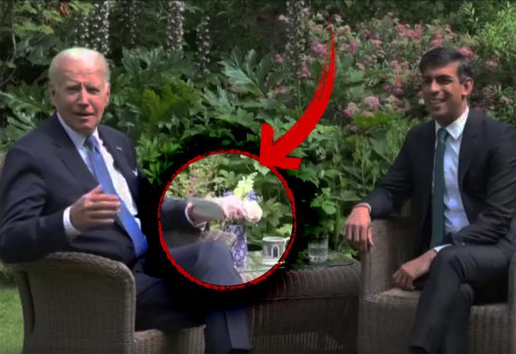 Elindeki not kağıdı Biden'ı ele verdi: NATO Zirvesi'ne 'Türkiye' ile hazırlanmış! Rishi Sunak ile bahçede çay içerlerken...