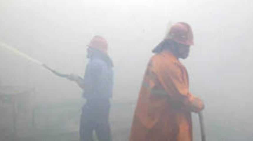 Adliyedeki yangın paniği