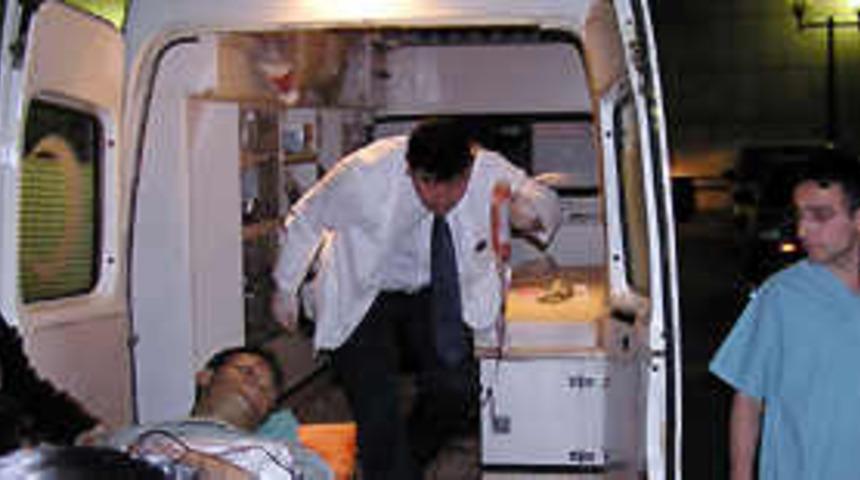 112 ambulans'tan uydu destekli hizmet