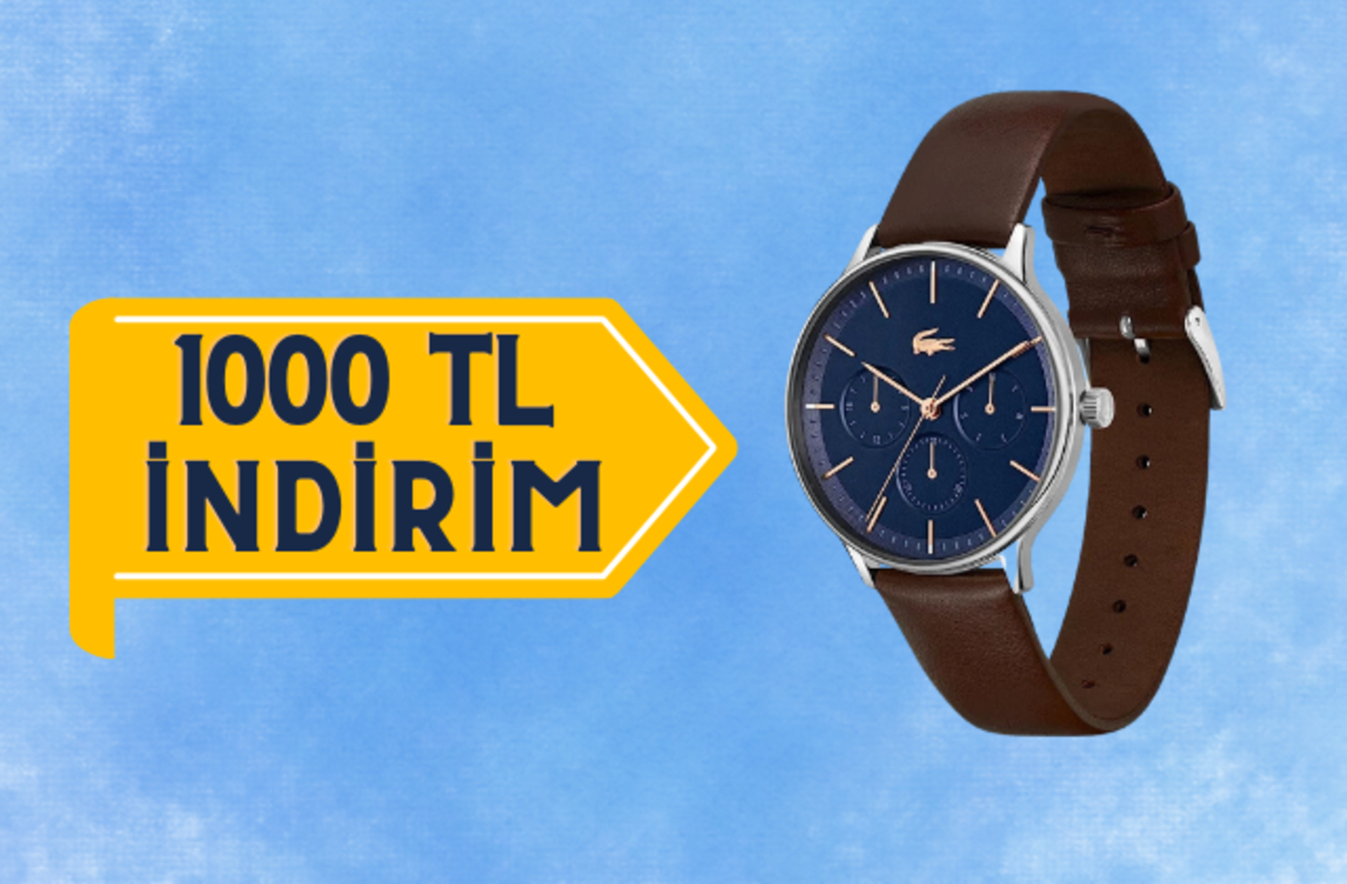 Fiyatı 2876 TL'ye düştü! Favoriniz haline gelecek Lacoste saatte 1000 TL indirim