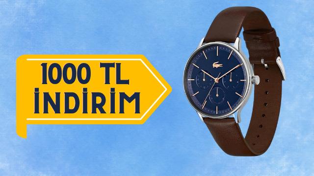 Fiyatı 2876 TL'ye düştü! Favoriniz haline gelecek Lacoste saatte 1000 TL indirim