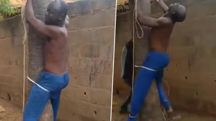 Cezasını kendileri verdi! Köy muhtarı, kuyu inşaatı için gerekli parayı çaldığı için kırbaçlanarak cezalandırıldı