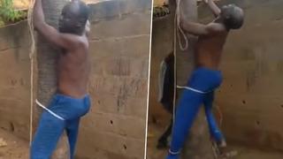 Cezasını kendileri verdi! Köy muhtarı, kuyu inşaatı için gerekli parayı çaldığı için kırbaçlanarak cezalandırıldı