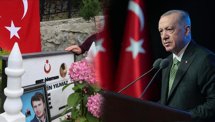 Cumhurbaşkanı Erdoğan, şehit öğretmen Necmettin Yılmaz’ı andı