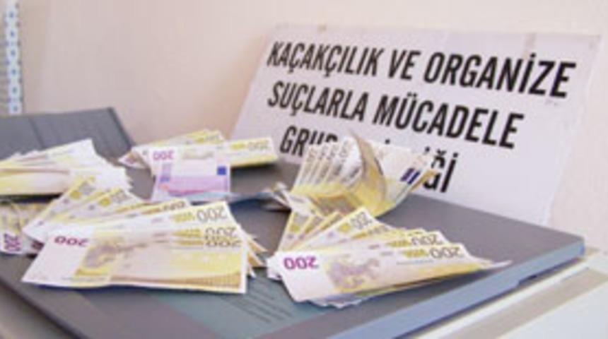 12 bin sahte euro ele ge&ccedil;irildi