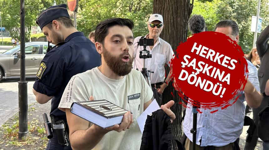 İsve&ccedil;'te kutsal kitapları yakmak i&ccedil;in eylem izni alan kişiden ders niteliğinde hareket! "Kur'an yakmak ifade &ouml;zg&uuml;rl&uuml;ğ&uuml; değildir..."