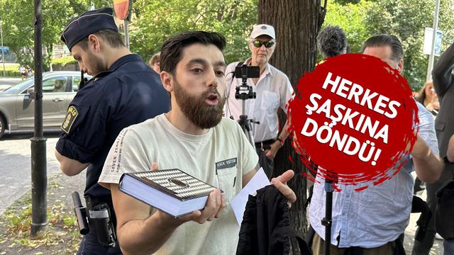 İsveç'te kutsal kitapları yakmak için eylem izni alan kişiden ders niteliğinde hareket! Kur'an yakmak ifade özgürlüğü değildir...