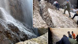 Çukurda ölmesinler diye üzerlerindeki elbiseleri attılar! Cilo Dağı'nda kırılan buzul dehşeti yaşattı: 2 kişinin kurtarıldığı anların görüntüleri ortaya çıktı