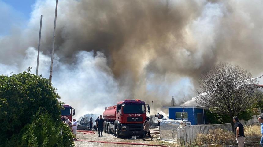 Ankara'da yatak fabrikasında yangın çıktı