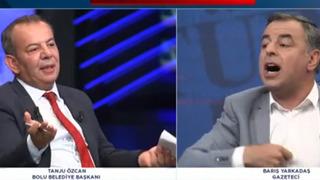 Tanju Özcan ile Barış Yarkadaş arasında 'koltuk fırlatma' tartışması! Canlı yayında tansiyon yükseldi