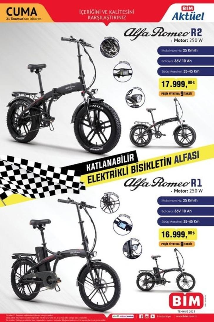 BİM AKTÜEL ÜRÜNLERİ 19 TEMMUZ 2023: Elektrikli bisiklet 16,999 TL, nofrost buzdolabı 7.999 TL! G5