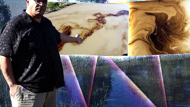 Kızılırmak'ı o halde gören balıkçılar dehşete kapıldı, oltaları bile siyaha döndü! Nehrin yüzeyinde gizemli manzara: 2 ihtimal üzerinde duruluyor