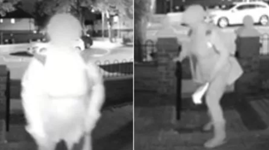 Korku filmi gibi ama gerçek! Kapısının önünde palayla gezen bir kadını görünce ne yapacağını şaşırdı