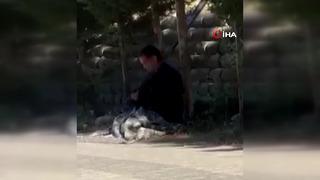 İzleyenleri hayrete düşürdü! Beylikdüzü'nde bu halde görüntülendi: Kadın kılığına girip dilendi