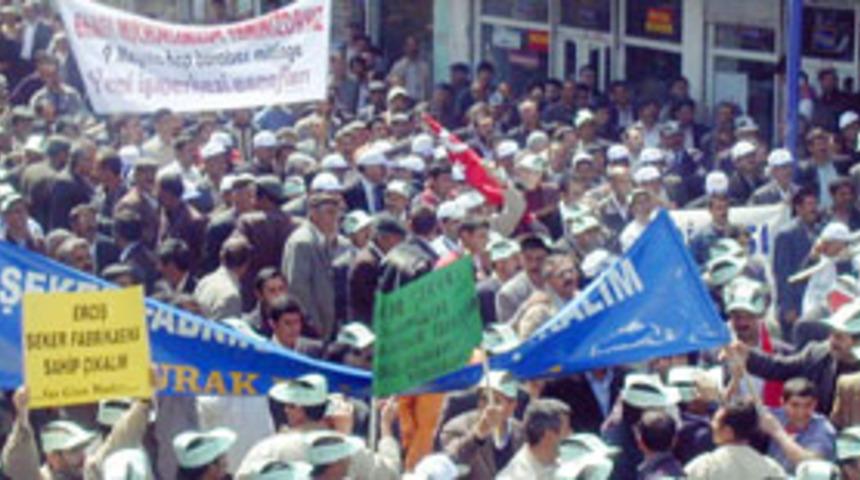 Erciş'te Şeker-İş sendikası mitingi