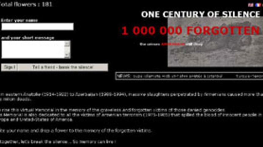 Ermenilerin katlettiği T&uuml;rkler i&ccedil;in site