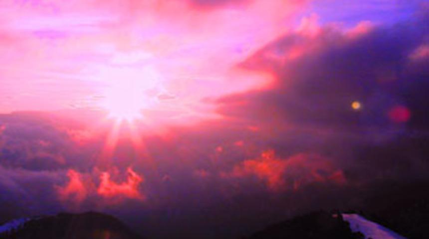 Zigana'da g&uuml;n batımı