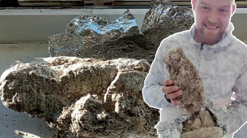 Değerinin 50 bin dolar olduğunu iddia etti! Balina kusmuğu zannetti gerçek bambaşka çıktı... Meğerse lağım atığıymış