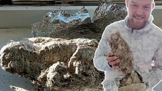 Değerinin 50 bin dolar olduğunu iddia etti! Balina kusmuğu zannetti gerçek bambaşka çıktı... Meğerse lağım atığıymış