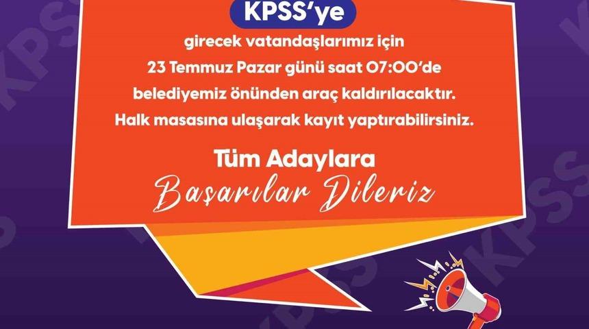 Didim Belediyesi’nden KPSS’ye girecekler için ücretsiz otobüs