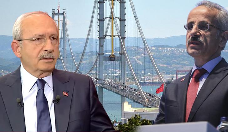 Bakan Uraloğlu'ndan Kılıçdaroğlu'nun Osmangazi Köprüsü açıklamalarına tepki: Dile getirdiği rakamların hiçbiri doğru değil