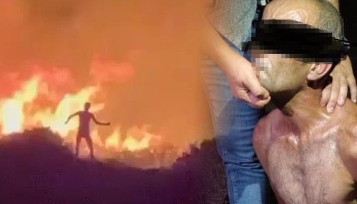 İzmir’deki yangınla ilgili yeni görüntüler! Yangın çıkarıp alevlerin arasında dolaştı