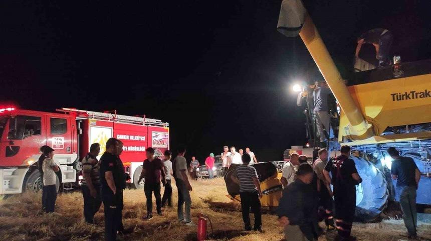 Biçerdöverde çıkan yangın büyümeden söndürüldü