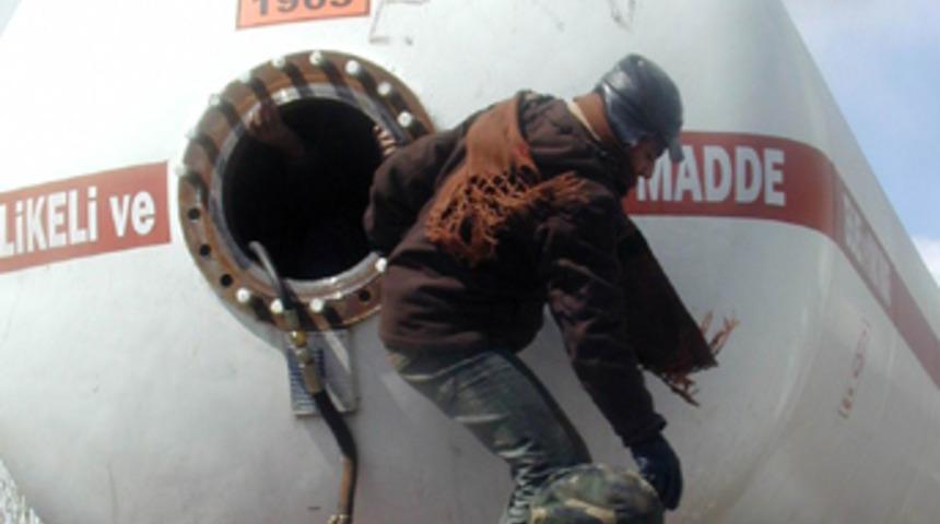 LPG tankında m&uuml;lteci operasyonu