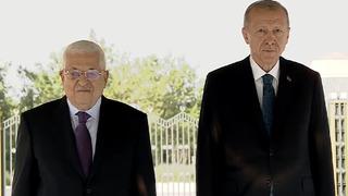 Cumhurbaşkanı Erdoğan, Filistin Devlet Başkanı Mahmud Abbas'ı resmi törenle karşıladı