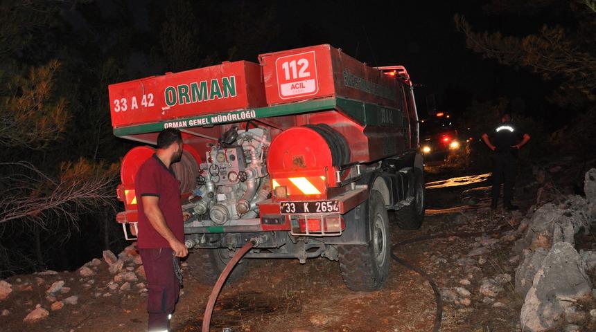 Mersin'de çıkan orman yangını büyümeden söndürüldü