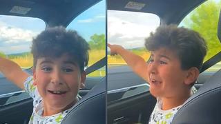 Gurbetçi çocuğun vatan sevgisi sosyal medyada gündem oldu! Türk bayrağını görünce sevinçten ağladı