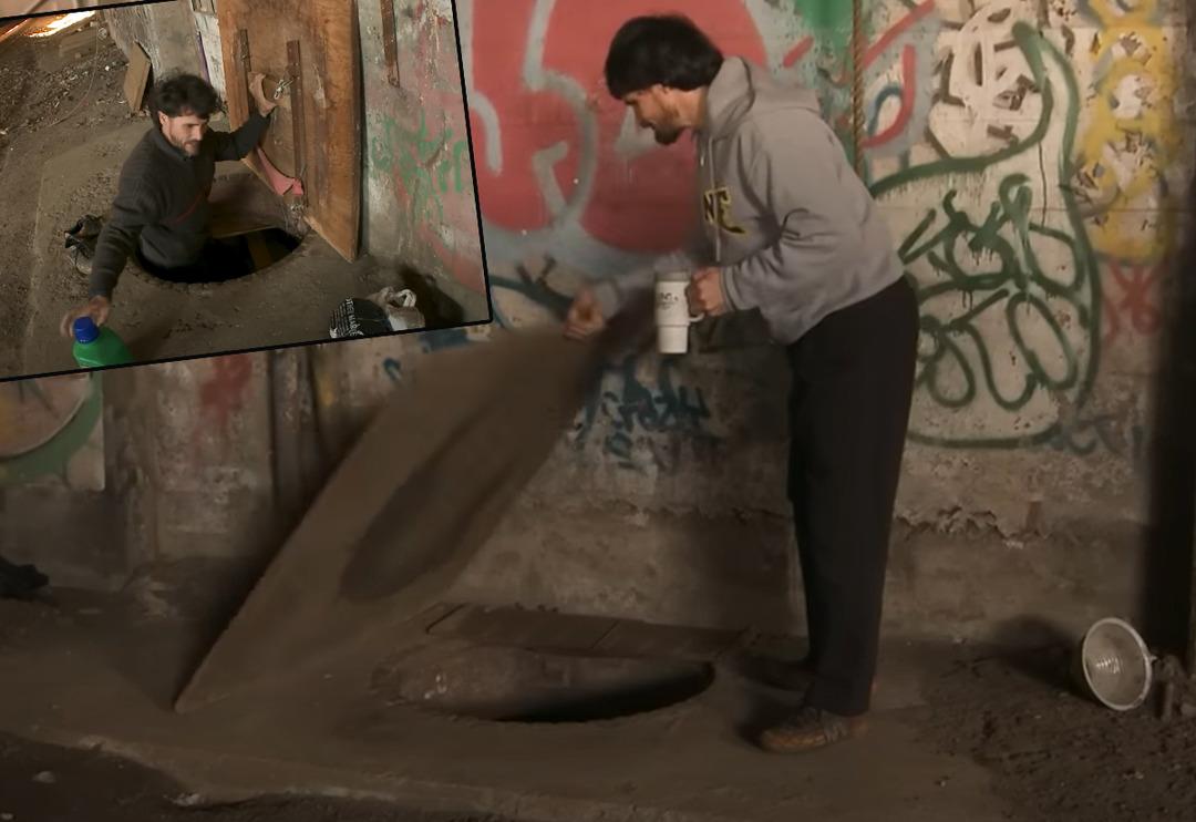 Kanalizasyonun i&ccedil;inde kendisine yepyeni bir d&uuml;nya kurdu! Evinde yok yok... &ldquo;Kira &ouml;demeden yaşıyoruz&rdquo;