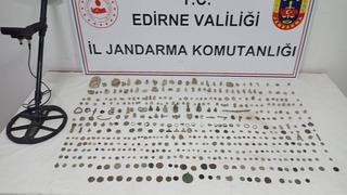 Edirne'de Roma ve Bizans dönemine tarihlendirilen sikke ve objeler ele geçirildi