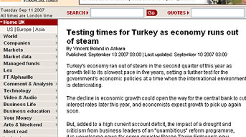 T&uuml;rk ekonomisi ciddi sınavda